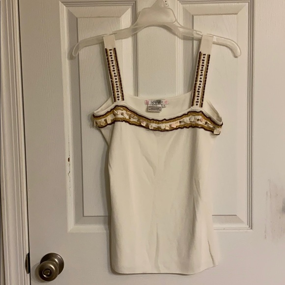 Loulou Sweaters - Loulou White Beaded Lightweight Sexy Sweater Seashell Design Rayon Nylon Medium